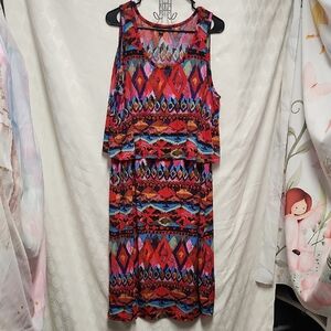 Fever Dress  Looks like 2-piece dress with Vibrant pattern